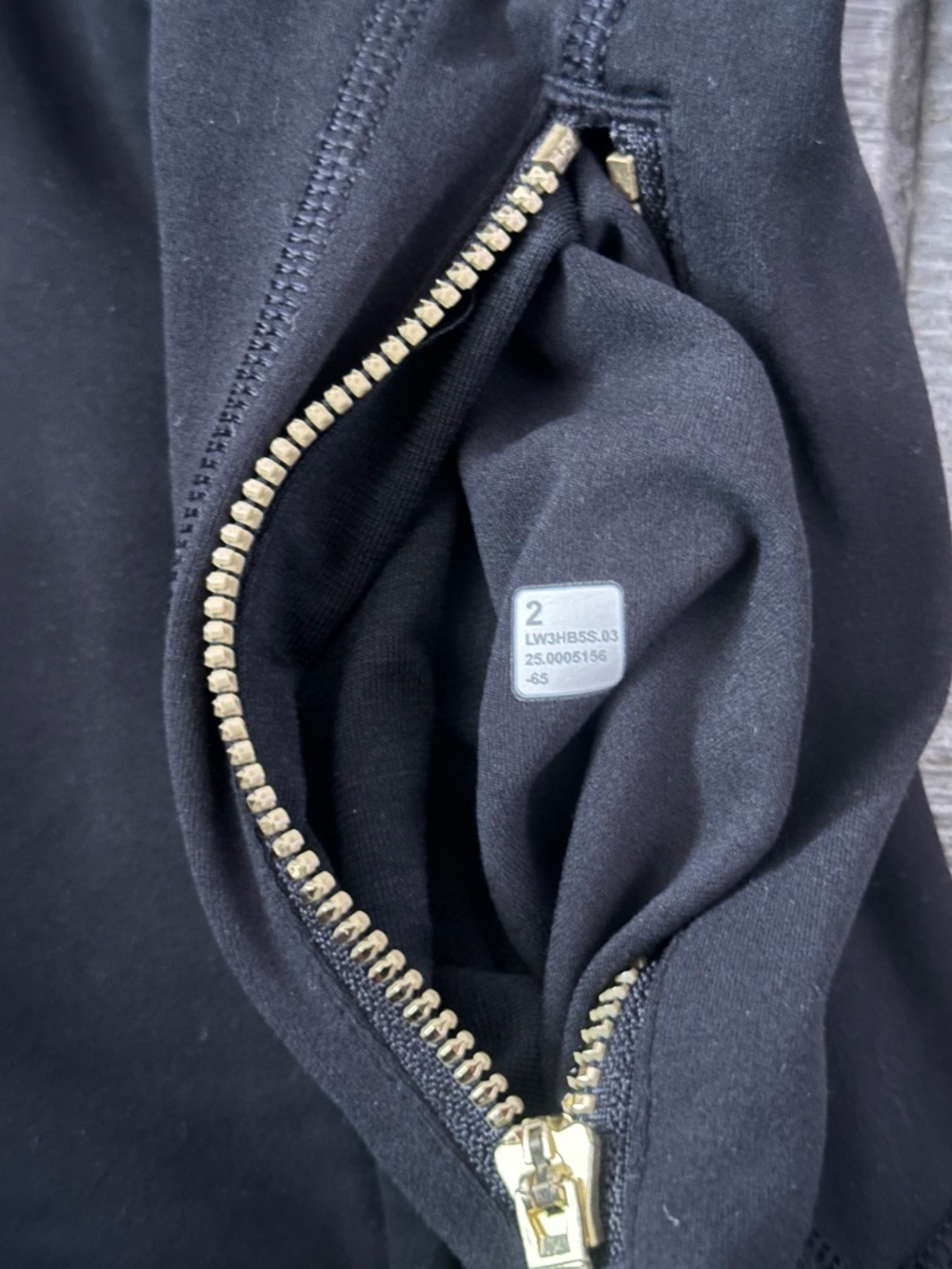 Lululemon Black with Gold Zipper Cropped Define Jacket - Picture 3 of 5